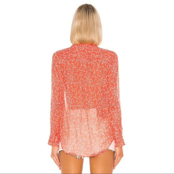 Equipment | Essential Silk Shirt | Coral/Wht | XL - Picture 7 of 13